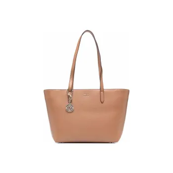 DKNY Cow Leather Tote Bag Shopping Bag Shoulder Bag Handbag Women's Cashew Nut Color