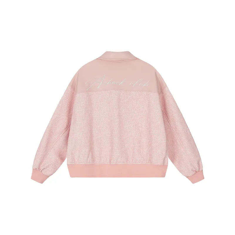 A Chock Leather Jacket Unisex Light Pink-1