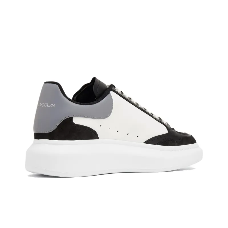 Alexander McQueen Colour Block Low Top Sneakers 'White Grey Black'-2
