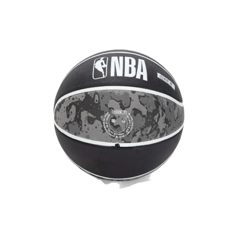 Wilson x NBA Rubber Basketball Black Gray Size 7 Ball Training Match-3