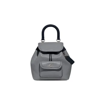 COACH Riya Leather Backpack Medium Size Women's Gray