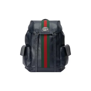 GUCCI Ophidia Leather Backpack Medium Size Men's Blue