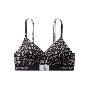 CALVIN KLEIN CK96 Series Bra Women's Space Black Base White Letter