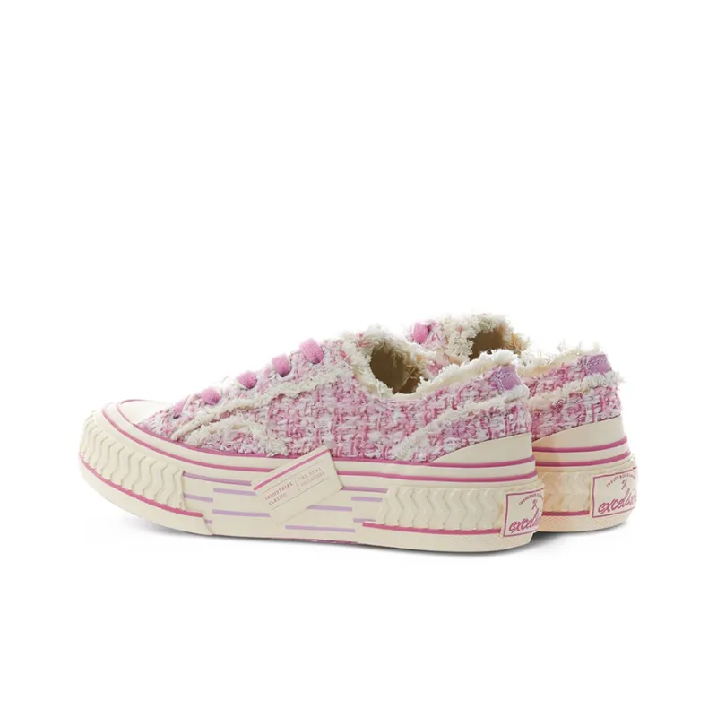Excelsior Canvas Shoes Unisex Low Top White/Pink-2