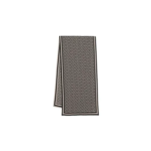 BALMAIN Monogram-jacquard Wool-blend Scarf