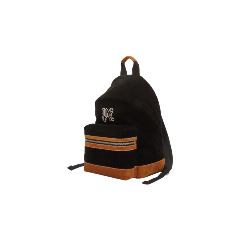 PALM ANGELS Corduroy Backpack Regular Unisex Black-1