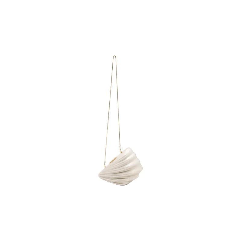 ZARA Acrylic One Shoulder Crossbody Clutches Regular Women's White-5