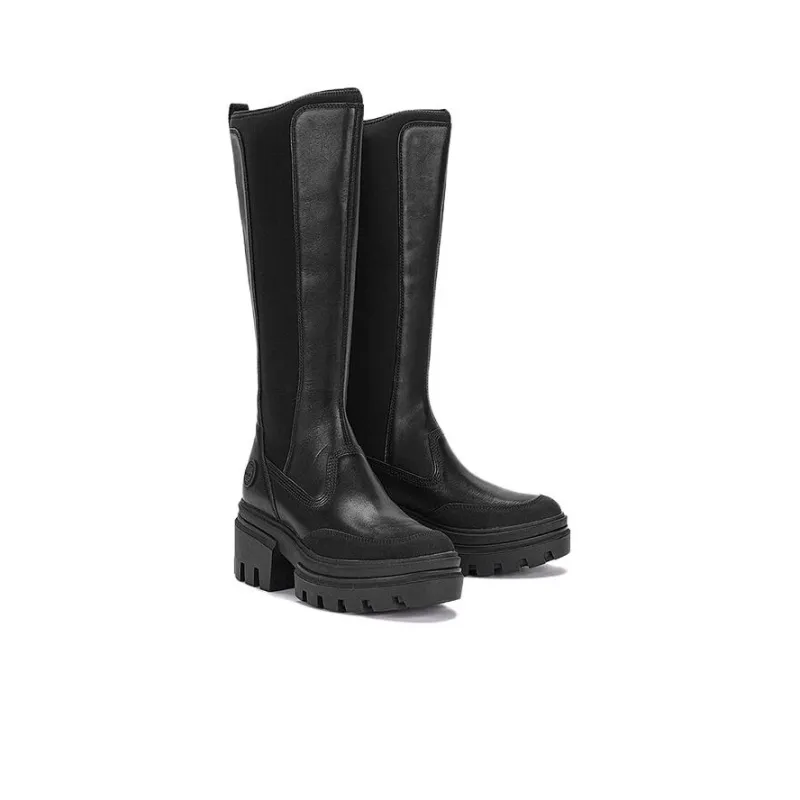 Timberland Everleigh Ventilated Waterproof Wear resistant Knee High Outdoor Boots Women's Black-2
