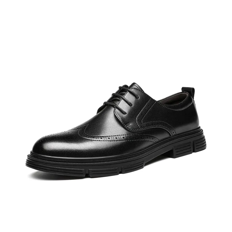CHINT Dress Shoes Men Low Top Black-1