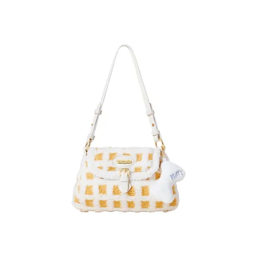 Miffy Faux Sherpa Shoulder Bag Women's Yellow/Pink