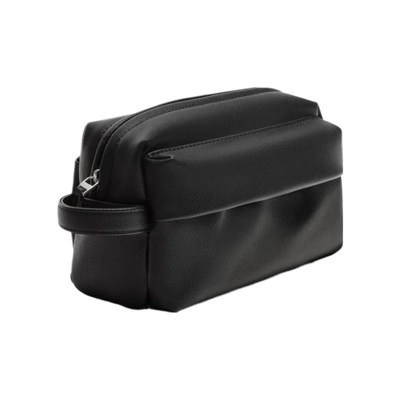 ZARA Polyurethane Fiber Toiletry Bag Makeup Bag Regular Men's Black-1
