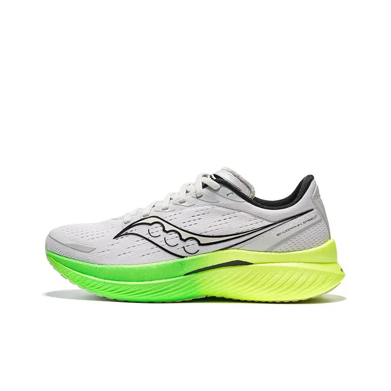 Saucony Endorphin Speed 3 Cushioning Low Top Marathon Running Shoes Men's White Gray-0