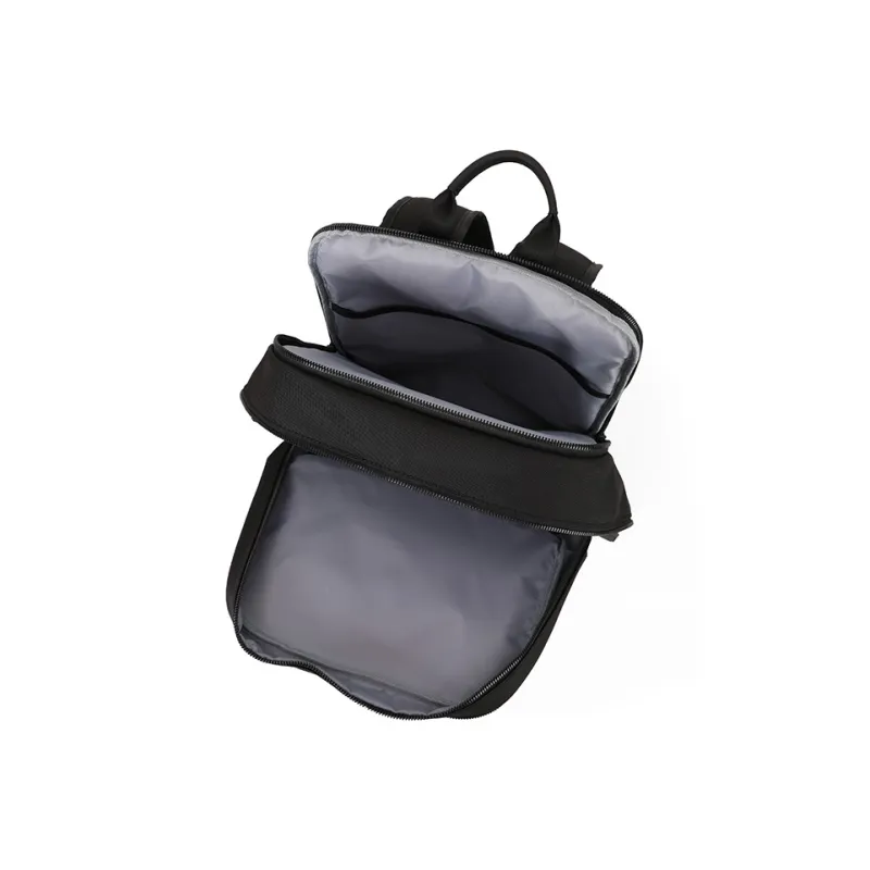 PIERRE CARDIN Genuine Leather Business Laptop Backpack Fashion Trend Travel Bag Men's Black-5