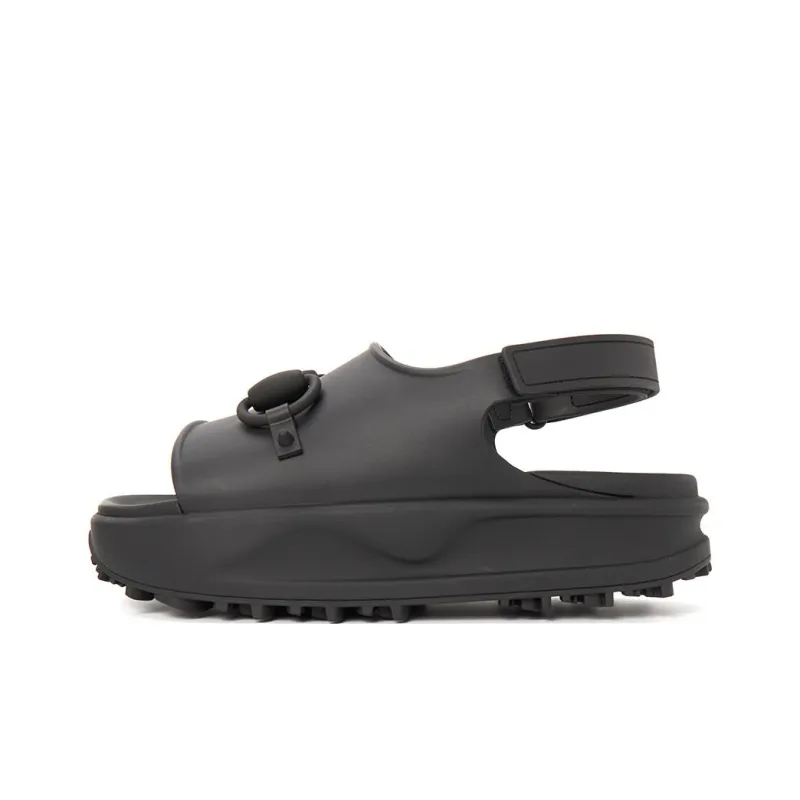 GUCCI Horsebit Flatform Sandal 'Black'-0