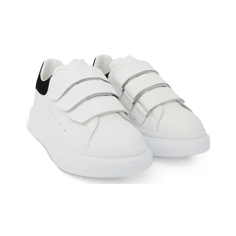 Alexander McQueen Oversized Triple Strap Sneaker 'White Black' Women's-4