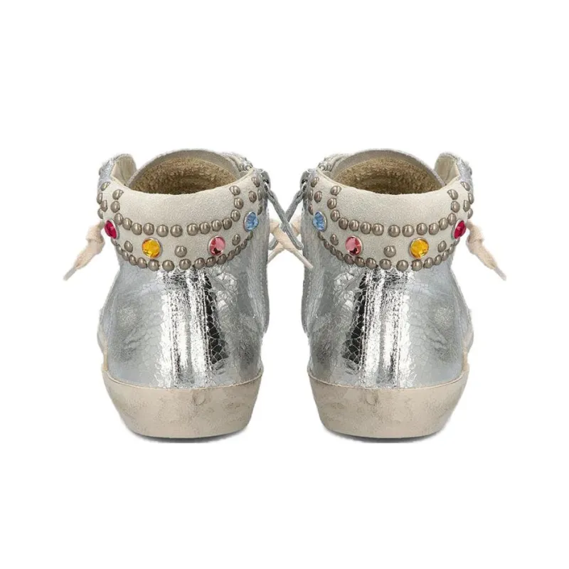 PHILIPPE MODEL Prs High-Top Skateboard Shoes Women's Silver-6