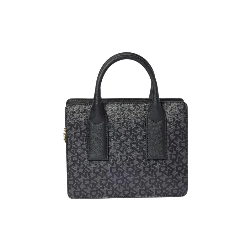 DKNY Cow Leather Tote Bag Shopping Bag Shoulder Bag Crossbody Bag Handbag Regular Women's Black-1