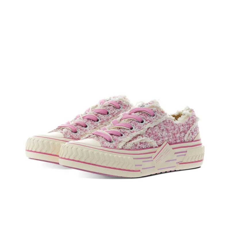 Excelsior Canvas Shoes Unisex Low Top White/Pink-1