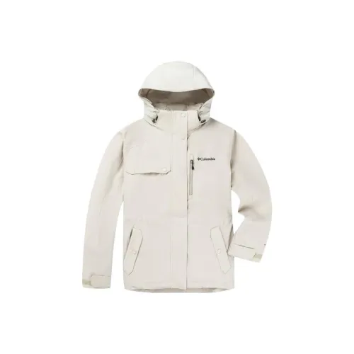 Columbia Windbreaker Jackets Women's Off White