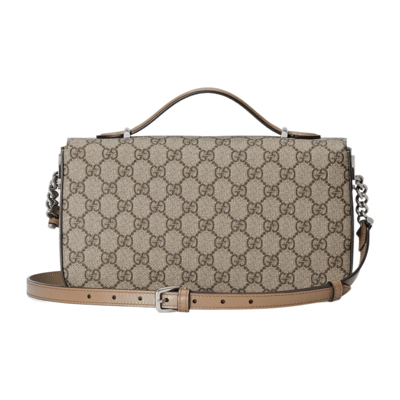 GUCCI Canvas Canvas Bag Handbag Shoulder Bag Crossbody Bag Small Size Women's Brown-2