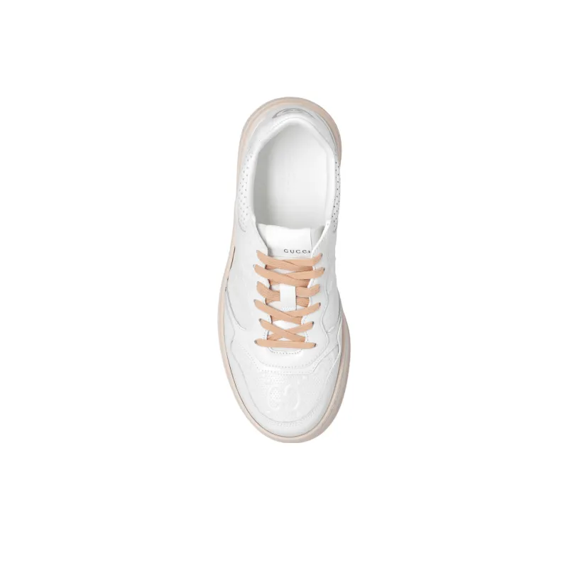 GUCCI Women's Gg Embossed Sneaker 'White Beige' Women's-3