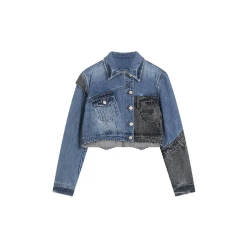 Bosieagender Jacket Women's Denim Blue