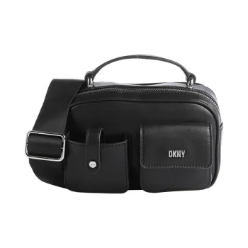 DKNY Fine Grain Cow Leather Camera Bag Shoulder Bag Crossbody Bag Regular Women's Black