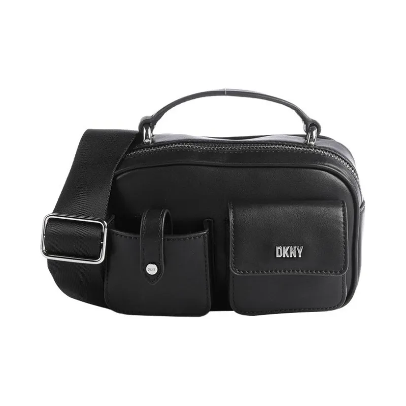 DKNY Fine Grain Cow Leather Camera Bag Shoulder Bag Crossbody Bag Regular Women's Black-0