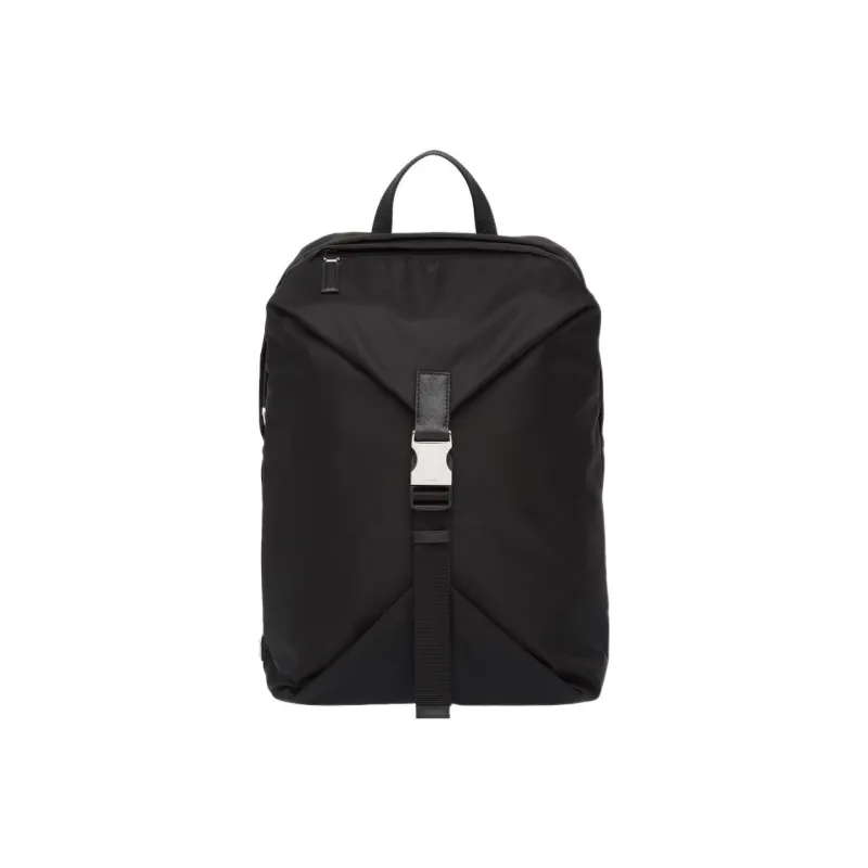 PRADA Saffiano Leather Backpack Men's Black-0