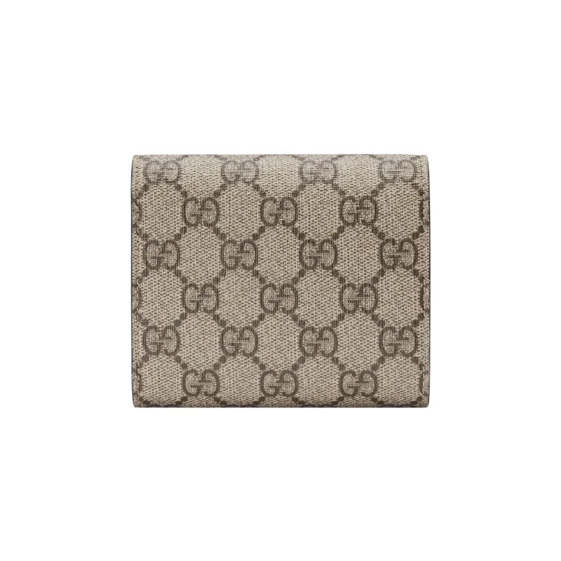 GUCCI Canvas Bag Wallet Medium Size Women's Brown-2