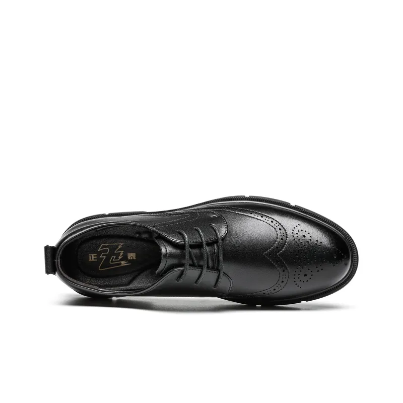 CHINT Dress Shoes Men Low Top Black-2