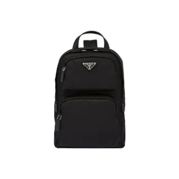 PRADA Recycled Nylon With Saffiano Leather Sling Bag, Shoulder Bag, Crossbody Bag Men's Black