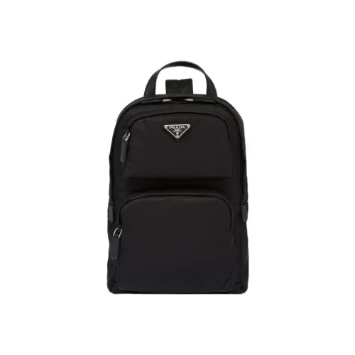 PRADA Recycled Nylon Saffiano Leather Sling Bag Shoulder Bag Crossbody Bag Men's Black