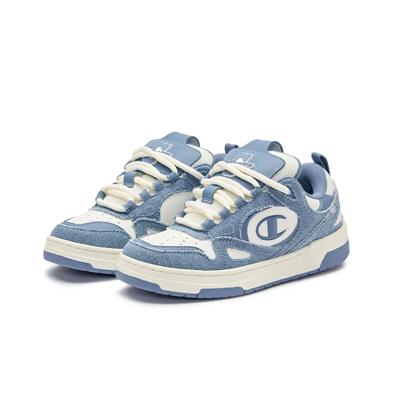 Champion Low Top Skateboard Shoes Women's Light Blue-2