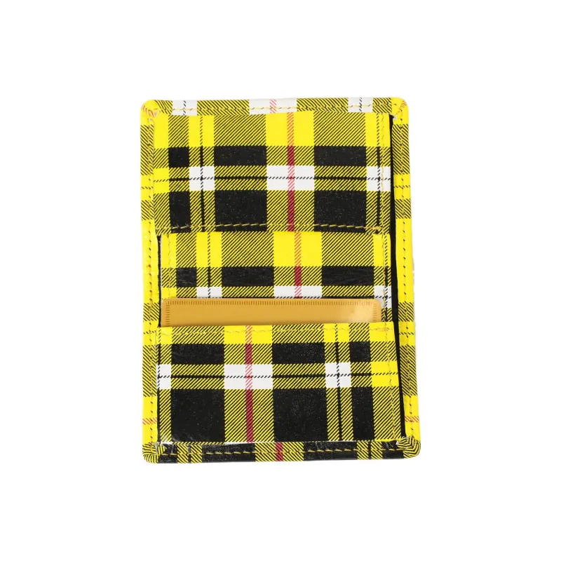 Beams Cow Leather Card Holder Women's Yellow-3