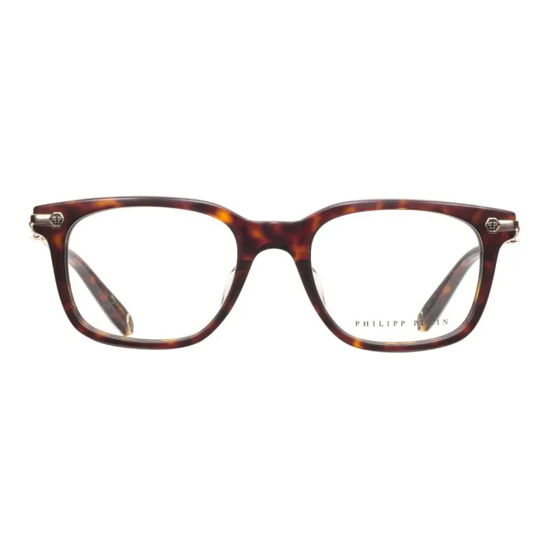 PHILIPP PLEIN Plate And Metal Square Eyeglass Frames Unisex Tortoiseshell-2