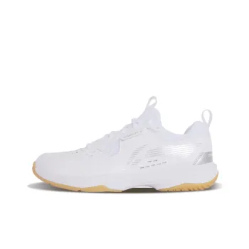 LiNing Ace Ⅴ Cushioned Slip Resistant Abrasion Resistant Breathable Mid Top Badminton Shoes Unisex White