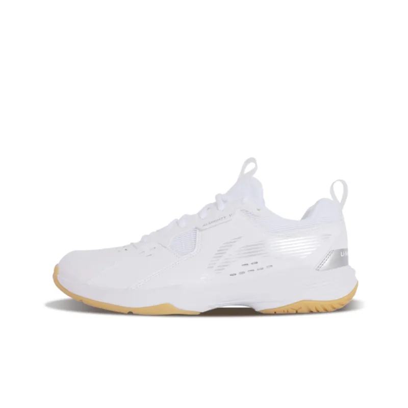 LiNing Ace Ⅴ Shock Absorbers Slip Resistant, Abrasion Resistant, Breathable Mid Top Badminton Shoes Unisex White-0