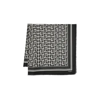 BALMAIN Silk Scarves Women's Black