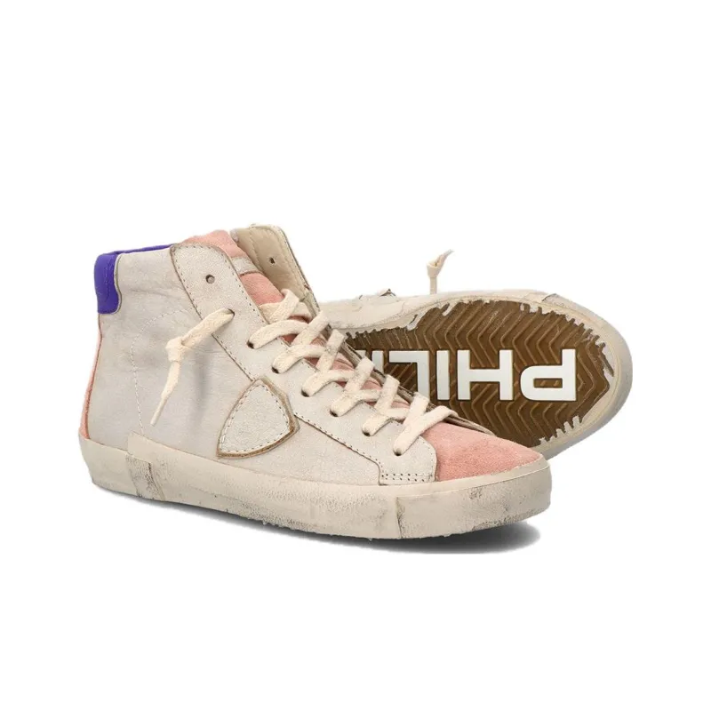PHILIPPE MODEL Prs High-Top Skateboard Shoes Women's Rose Pink-7
