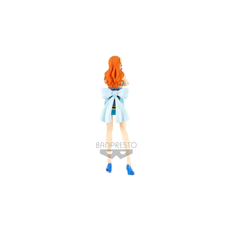 BANPRESTO Nami Glass Factory One Piece Sparkling Charm Samurai Suit B 19cm Bonus Gifts-2