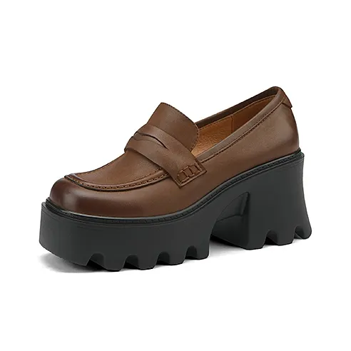 EASTTATA ET Loafers Women's Brown/Black-1