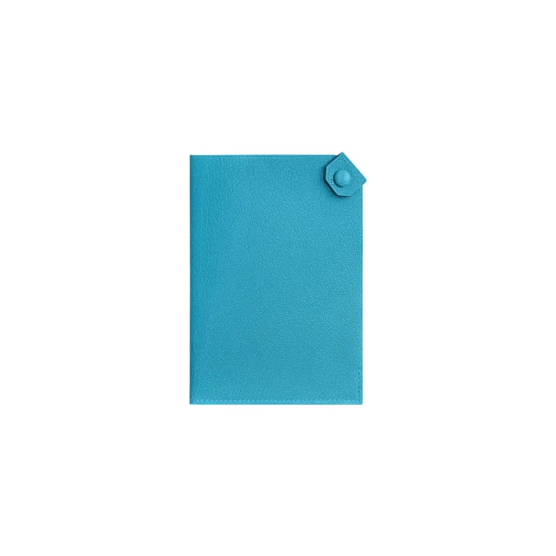 HERMES Tarmac Chamkila Goat Skin Passport Clip Women's 0FBleu Frida Frida Blue-0