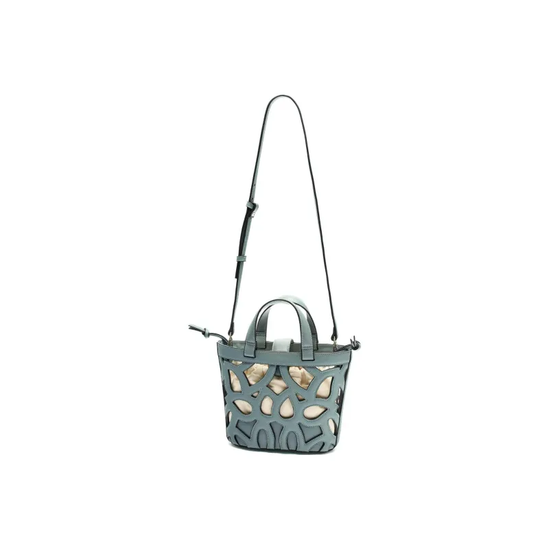 ZARA PU Leather Tote Bag Shopping Bag Shoulder Bag Crossbody Bag Handbag Mini Women's Blue-4