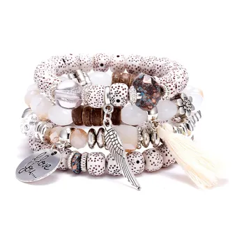 Shiban Glass Beads Bracelets Women's