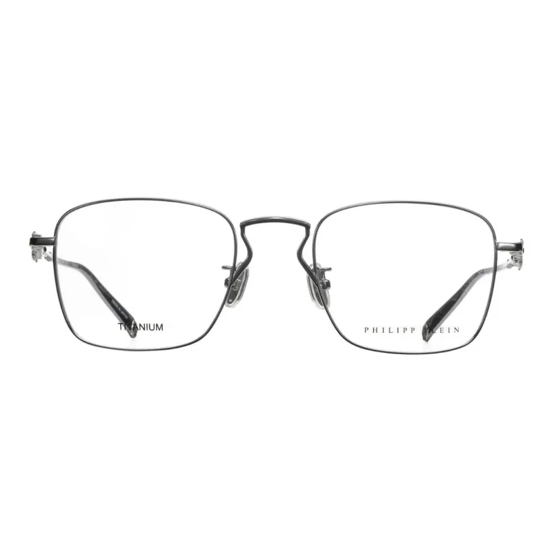 PHILIPP PLEIN Pure Titanium Square Eyeglass Frames Unisex Gunmetal-2