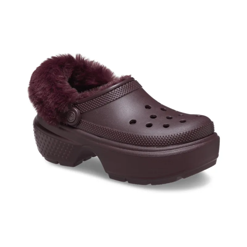 Crocs Stomp Lined Clogs 'Dark Cherry' Women's-1