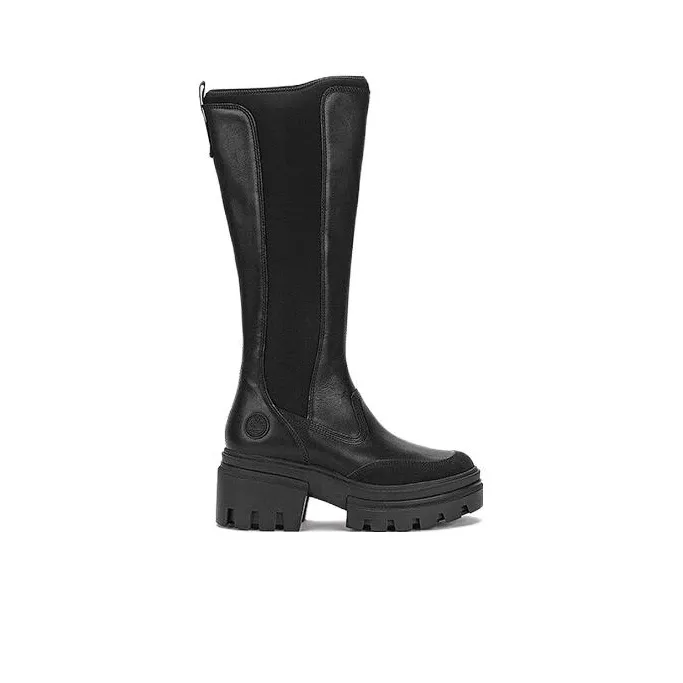 Timberland Everleigh Ventilated Waterproof Wear resistant Knee High Outdoor Boots Women's Black-1