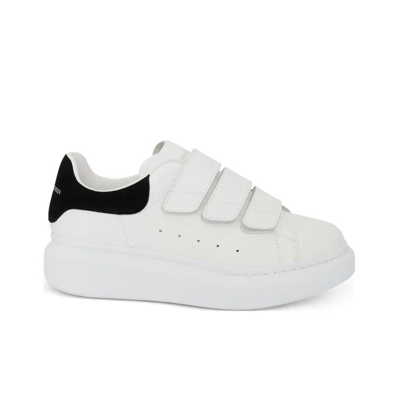 Alexander McQueen Oversized Triple Strap Sneaker 'White Black' Women's-1