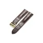 Gold-Tone Lock Brown Leather